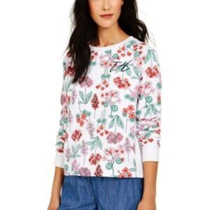 Tommy Hilfiger Martha's Vineyard Floral Crew Neck Sweatshirt Women's XL